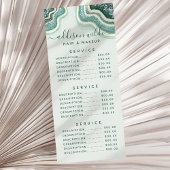 Aquamarine Gold Glitzer Agate Geode Rack Card Werbekarte