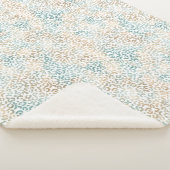 Aquamarine Gold Leopard Print Sherpadecke (3/4)