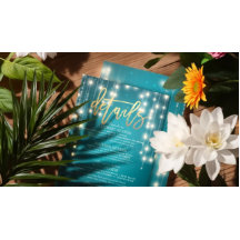 Aquamarine Gold String Lights Hochzeitsdetails