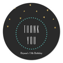 Aquamarine Gold- und Schwarze Dreiecke Moderne Par