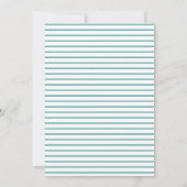 Aquamarine Goldballons 2. Einladung zum Geburtstag (Rückseite)