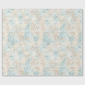 Aquamarine Goldleopardrucke Geschenkpapier (Flach)