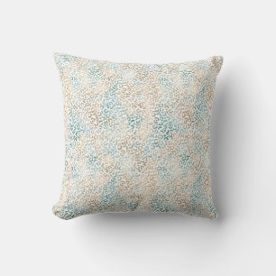 Aquamarine Goldleopardrucke Kissen