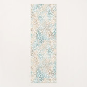Aquamarine Goldleopardrucke Yogamatte (Vorderseite)
