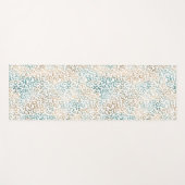 Aquamarine Goldleopardrucke Yogamatte (Vorderseite (Horizontal))