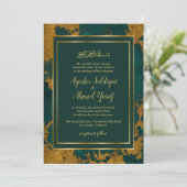 Aquamarine Goldmedaille Einladung (Stehend Vorderseite)