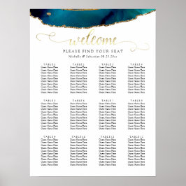 Aquamarine Goldmedaille für Hochzeiten Poster