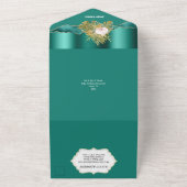 Aquamarine Goldorchid Glitzer Insel Tropische Hoch All In One Einladung (Außenbereich)