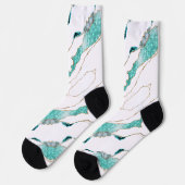 Aquamarine Goldsocken Socken (Linkes Detail)