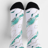 Aquamarine Goldsocken Socken (Oben)