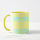 Aquamarine Gothic Border Coffee Tasse (Links)