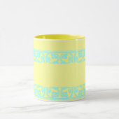 Aquamarine Gothic Border Coffee Tasse (Zentrum)