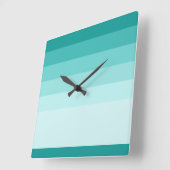 Aquamarine Grabstreifenhalterung Quadratische Wanduhr (Winkel)