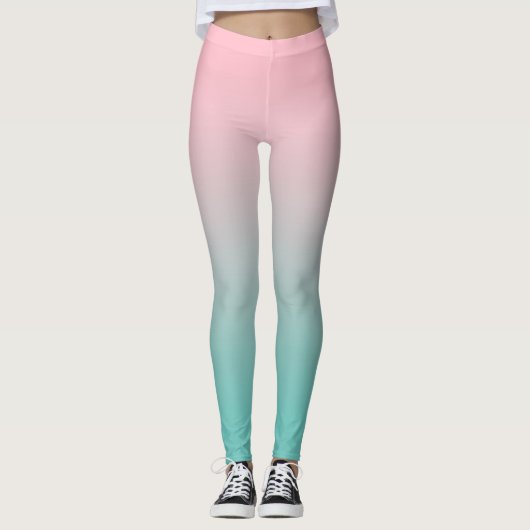 Aquamarine Gradient Leggings (Vorderseite)