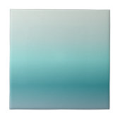 Aquamarine Gradient Minimale Gestaltung Fliese (Vorderseite)