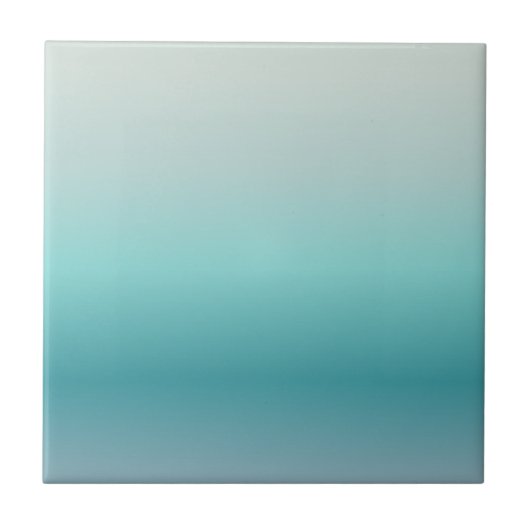 Aquamarine Gradient Minimale Gestaltung Fliese (Vorderseite)