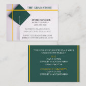 Aquamarine Graduierungshülse und Gelb Visitenkarte (Vorne/Hinten)