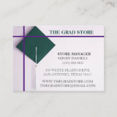 Aquamarine Graduierungshülse und Lila Farbabstufun Visitenkarte (Vorderseite)