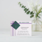 Aquamarine Graduierungshülse und Lila Farbabstufun Visitenkarte (Stehend Vorderseite)