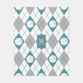 aquamarine, graue Basketballmannschaft farbig Raut Fleecedecke (Vorderseite)