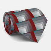 aquamarine graue Bordeaux Krawatte (Gerollt)