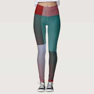 aquamarine graue Bordeaux-Quadrate Leggings