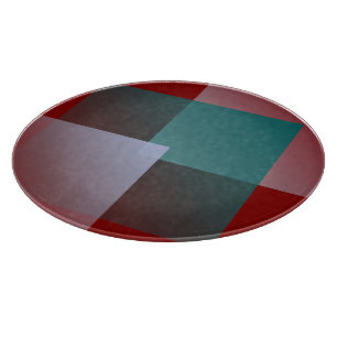 aquamarine graue Bordeaux-Quadrate Schneidebrett