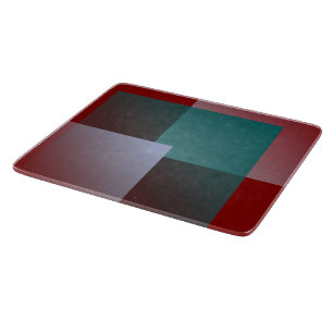 aquamarine graue Bordeaux-Quadrate Schneidebrett