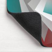 Aquamarine graue Dreiecke Mousepad (Ecke)
