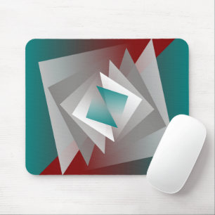 Aquamarine graue Dreiecke Mousepad