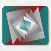 Aquamarine graue Dreiecke Mousepad (Vorne)