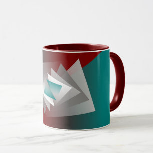 Aquamarine graue Dreiecke Tasse