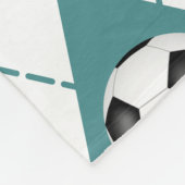 aquamarine graue Fußball-Mannschaftsfarben Raute M Fleecedecke (Ecke)
