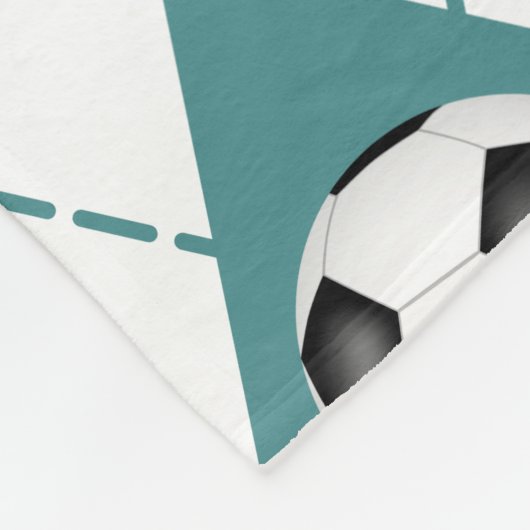 aquamarine graue Fußball-Mannschaftsfarben Raute M Fleecedecke (Ecke)