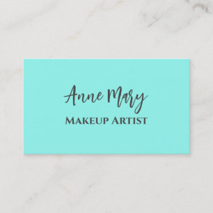 Aquamarine graue Pastellfarben Makeup Künstlerisch Visitenkarte