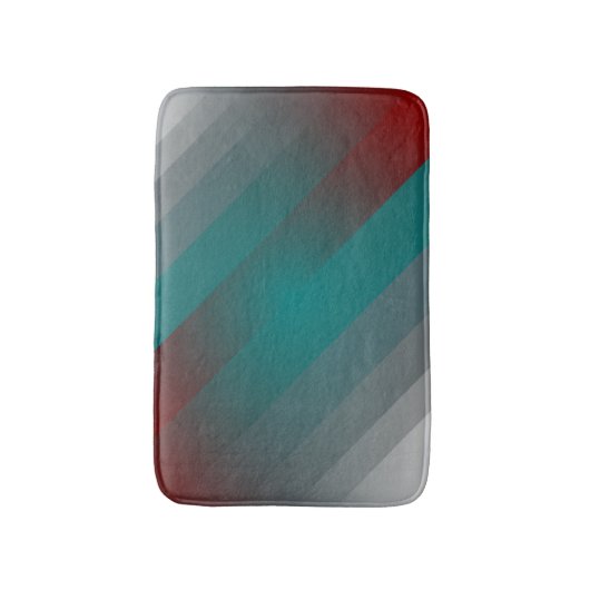 aquamarine graue Streifen Badematte (Vorderseite Vertikal)
