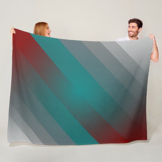 aquamarine graue Streifen Fleecedecke (Beispiel)