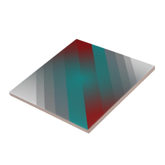 aquamarine graue Streifen Fliese (Seite)