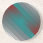 aquamarine graue Streifen Getränkeuntersetzer (Vorne)