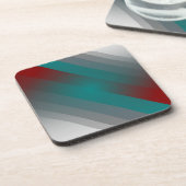 aquamarine graue Streifen Getränkeuntersetzer (Linke Seite)