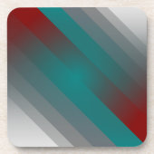 aquamarine graue Streifen Getränkeuntersetzer (Vorderseite)