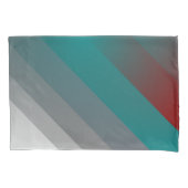 aquamarine graue Streifen Kissenbezug (Vorderseite-Links)