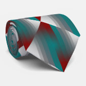 aquamarine graue Streifen Krawatte (Gerollt)