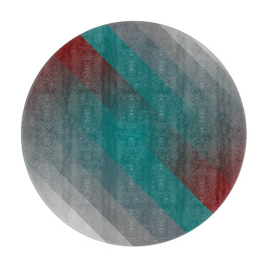 aquamarine graue Streifen Schneidebrett (Vorderseite)