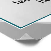 aquamarine graue Volleyballmannschaftsfarben Poster (Ecke)