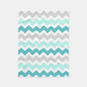 Aquamarine graue Zickzack Muster-Decke Fleecedecke