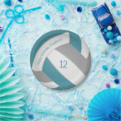 aquamarine Graukinder Teenager Volleyball Party Pappteller (Party)