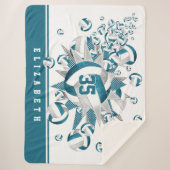 aquamarine Graumädchen Dekoration von Volleyballst Sherpadecke (Vorderseite)