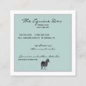 aquamarine Graupferde Quadratische Visitenkarte (Rückseite)