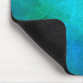 Aquamarine Green Blue Ice Abstrakte Kunst, Dichtun Mousepad (Ecke)